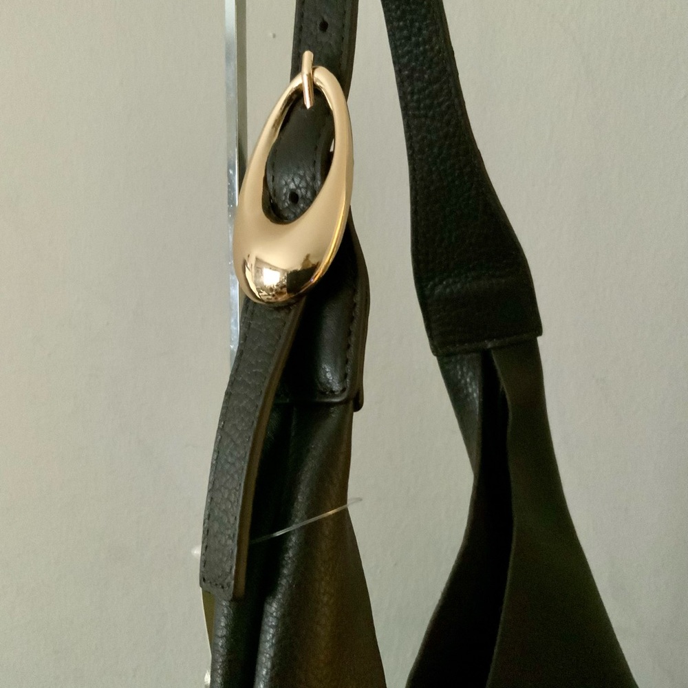 ANTHROPOLOGIE LEATHER SLOUCHY SHOULDER BAG & POUCH CHOCOLATE NWT - Picture 8 of 11